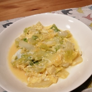 白だしで☆白菜と卵のさっと煮